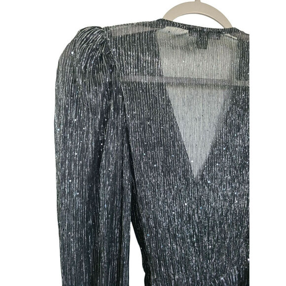 Sabina Musayev Liya Blouse Top Black Sequins Size XS - Picture 6 of 8